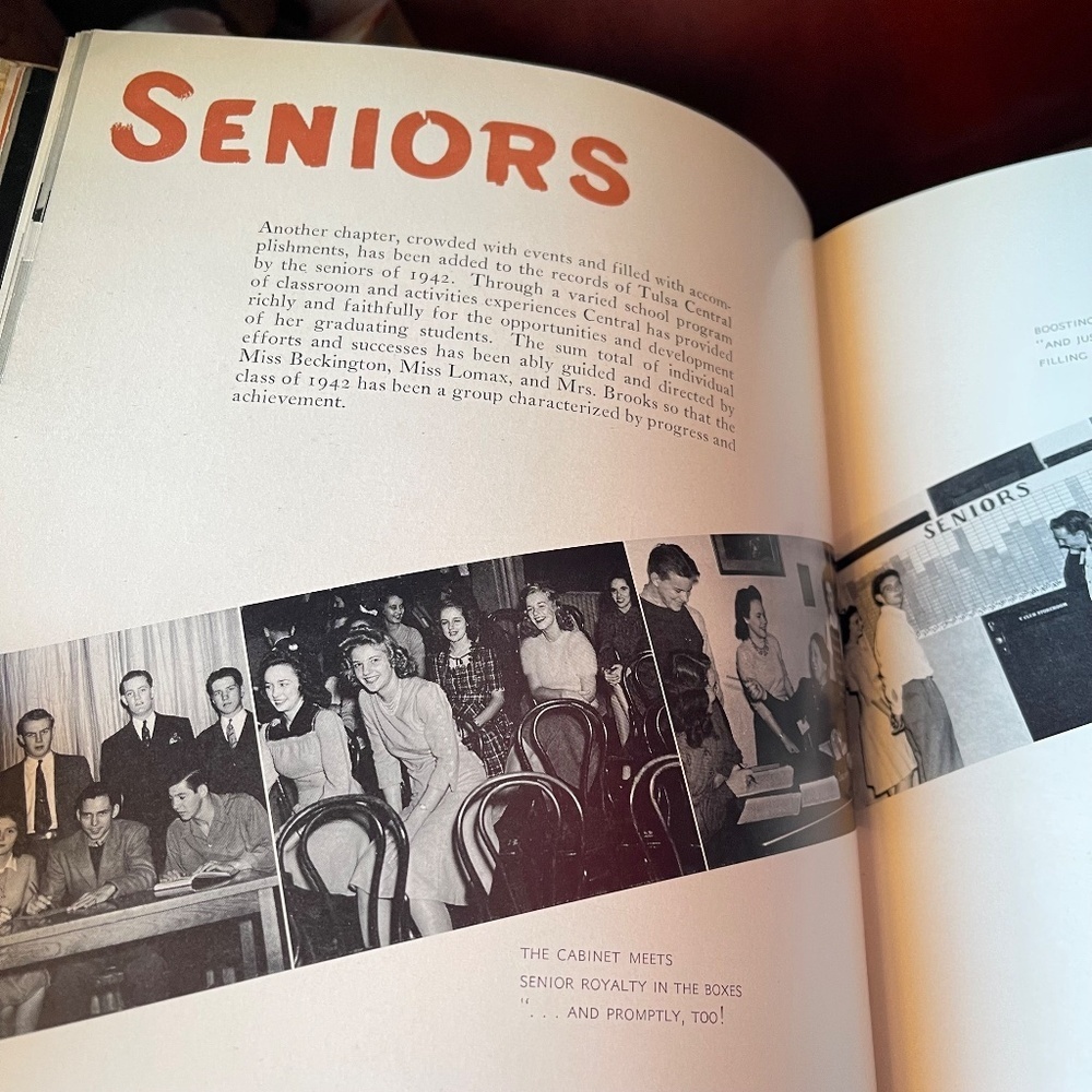 1942 Tom Tom Hoghschool Yearbook Vintage Cream Yearbook - Picture 12 of 12